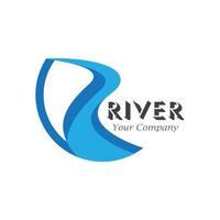 River vector icon illustration logo design