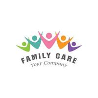 Adoption and community care Logo template vector icon