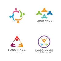 Adoption and community care Logo template vector icon