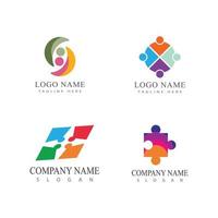 Adoption and community care Logo template vector icon