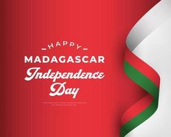 Happy Madagascar Independence Day June 26th Celebration Vector Design Illustration. Template for Poster, Banner, Advertising, Greeting Card or Print Design Element