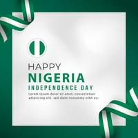 feliz día de la independencia de nigeria 1 de octubre celebración vector diseño ilustración. plantilla para poster, pancarta, publicidad, tarjeta de felicitación o elemento de diseño de impresión