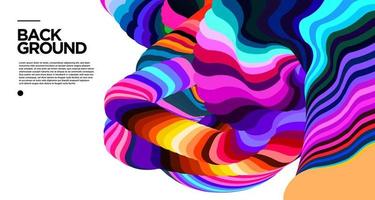 Vector colorful abstract fluid background for banner template