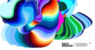 Vector colorful abstract fluid background for banner template