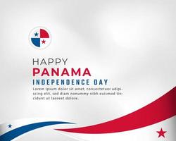 feliz día de la independencia de panamá 28 de noviembre celebración vector diseño ilustración. plantilla para poster, pancarta, publicidad, tarjeta de felicitación o elemento de diseño de impresión