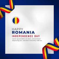 Happy Romania Independence Day May 10th Celebration Vector Design Illustration. Template for Poster, Banner, Advertising, Greeting Card or Print Design Element