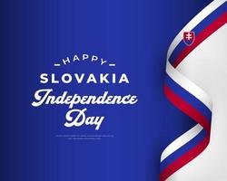 Happy Slovakia Independence Day July 17th Celebration Vector Design Illustration. Template for Poster, Banner, Advertising, Greeting Card or Print Design Element