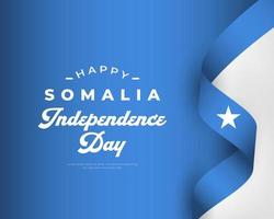 feliz día de la independencia de somalia 1 de julio celebración ilustración de diseño vectorial. plantilla para poster, pancarta, publicidad, tarjeta de felicitación o elemento de diseño de impresión vector