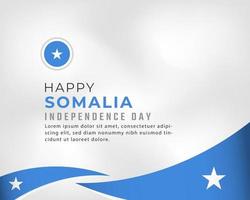 feliz día de la independencia de somalia 1 de julio celebración ilustración de diseño vectorial. plantilla para poster, pancarta, publicidad, tarjeta de felicitación o elemento de diseño de impresión vector