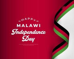 feliz día de la independencia de malawi 6 de julio celebración ilustración de diseño vectorial. plantilla para poster, pancarta, publicidad, tarjeta de felicitación o elemento de diseño de impresión vector