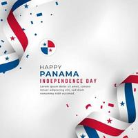 feliz día de la independencia de panamá 28 de noviembre celebración vector diseño ilustración. plantilla para poster, pancarta, publicidad, tarjeta de felicitación o elemento de diseño de impresión