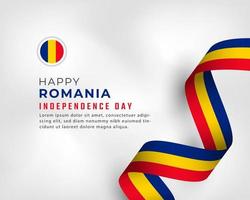 Happy Romania Independence Day May 10th Celebration Vector Design Illustration. Template for Poster, Banner, Advertising, Greeting Card or Print Design Element