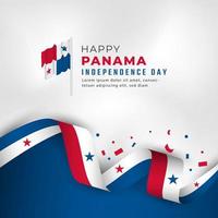 Happy Panama Independence Day November 28th Celebration Vector Design Illustration. Template for Poster, Banner, Advertising, Greeting Card or Print Design Element