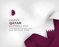 Happy Qatar National Day December 18th Celebration Vector Design Illustration. Template for Poster, Banner, Advertising, Greeting Card or Print Design Element