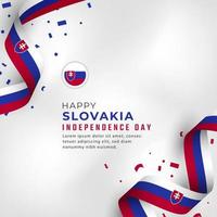 Happy Slovakia Independence Day July 17th Celebration Vector Design Illustration. Template for Poster, Banner, Advertising, Greeting Card or Print Design Element