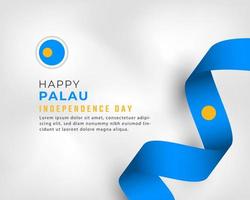 Happy Palau Independence Day October 1st Celebration Vector Design Illustration. Template for Poster, Banner, Advertising, Greeting Card or Print Design Element