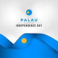 Happy Palau Independence Day October 1st Celebration Vector Design Illustration. Template for Poster, Banner, Advertising, Greeting Card or Print Design Element