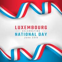 feliz día nacional de luxemburgo 23 de junio celebración ilustración de diseño vectorial. plantilla para poster, pancarta, publicidad, tarjeta de felicitación o elemento de diseño de impresión vector