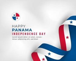 feliz día de la independencia de panamá 28 de noviembre celebración vector diseño ilustración. plantilla para poster, pancarta, publicidad, tarjeta de felicitación o elemento de diseño de impresión