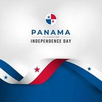 feliz día de la independencia de panamá 28 de noviembre celebración vector diseño ilustración. plantilla para poster, pancarta, publicidad, tarjeta de felicitación o elemento de diseño de impresión