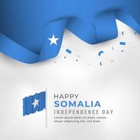 feliz día de la independencia de somalia 1 de julio celebración ilustración de diseño vectorial. plantilla para poster, pancarta, publicidad, tarjeta de felicitación o elemento de diseño de impresión vector