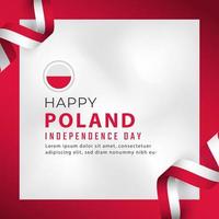 Happy Poland Independence Day November 11th Celebration Vector Design Illustration. Template for Poster, Banner, Advertising, Greeting Card or Print Design Element