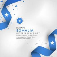 feliz día de la independencia de somalia 1 de julio celebración ilustración de diseño vectorial. plantilla para poster, pancarta, publicidad, tarjeta de felicitación o elemento de diseño de impresión vector