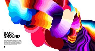 Vector colorful abstract fluid background for banner template