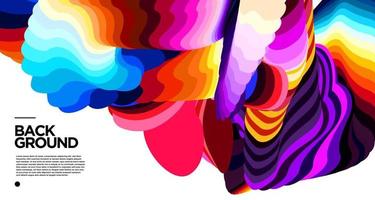 Vector colorful abstract fluid background for banner template