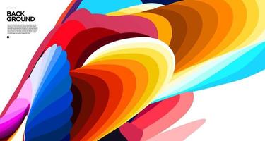 Vector colorful abstract fluid background for banner template