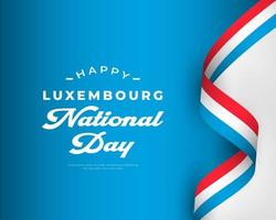 feliz día nacional de luxemburgo 23 de junio celebración ilustración de diseño vectorial. plantilla para poster, pancarta, publicidad, tarjeta de felicitación o elemento de diseño de impresión vector