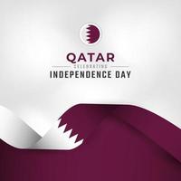 Happy Qatar National Day December 18th Celebration Vector Design Illustration. Template for Poster, Banner, Advertising, Greeting Card or Print Design Element