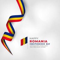 Happy Romania Independence Day May 10th Celebration Vector Design Illustration. Template for Poster, Banner, Advertising, Greeting Card or Print Design Element