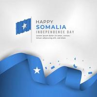 Happy Somalia Independence Day July 1st Celebration Vector Design Illustration. Template for Poster, Banner, Advertising, Greeting Card or Print Design Element