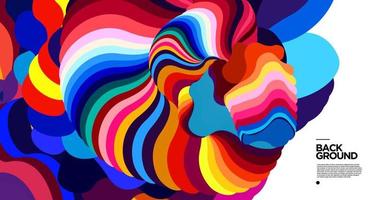 Vector colorful abstract fluid background for banner template