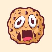 divertido personaje de dibujos animados de galletas vector