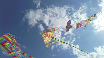 Rimini Italy July 2022 Various kites in the sky
