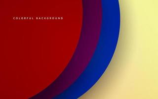 Abstract overlap layer multicolor background vector