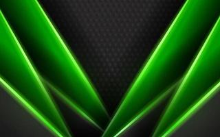 Abstract technology green neon light background vector