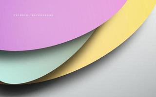 Abstract overlap layer multicolor background vector