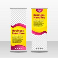 Business Roll Up Banner Template Vector