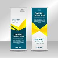 Digital Technologies Roll Up Banner Template vector