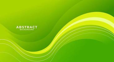 Abstract wave green banner background