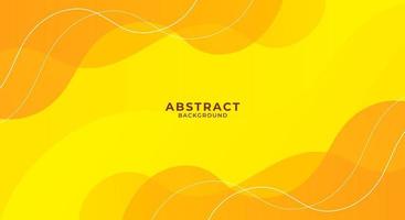 Modern wave yellow banner background vector