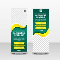 Business Roll Up Banner Template Vector