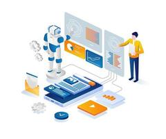 desarrollador web de aplicaciones para teléfonos inteligentes vector