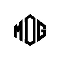 diseño de logotipo de letra mdg con forma de polígono. mdg polígono y diseño de logotipo en forma de cubo. mdg hexágono vector logo plantilla colores blanco y negro. monograma mdg, logotipo empresarial y inmobiliario.