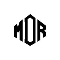 MDR letter logo design with polygon shape. MDR polygon and cube shape logo design. MDR hexagon vector logo template white and black colors. MDR monogram, business and real estate logo.