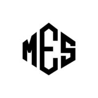 MES letter logo design with polygon shape. MES polygon and cube shape logo design. MES hexagon vector logo template white and black colors. MES monogram, business and real estate logo.