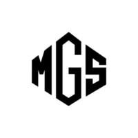 MGS letter logo design with polygon shape. MGS polygon and cube shape logo design. MGS hexagon vector logo template white and black colors. MGS monogram, business and real estate logo.